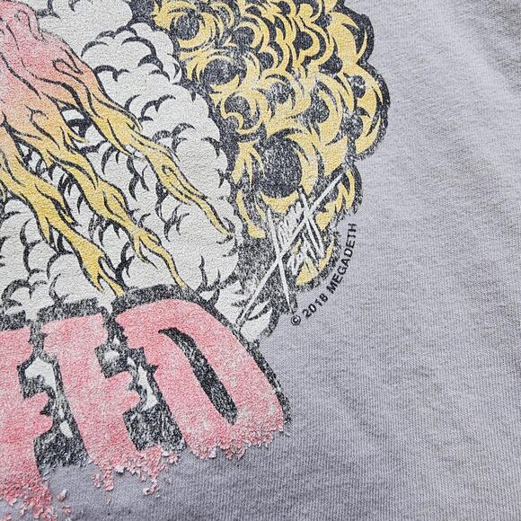 Megadeth Built for Speed T-Shirt – Heavy Metal Graphic Tee Band Merch Gray 2018 - Picture 2 of 5